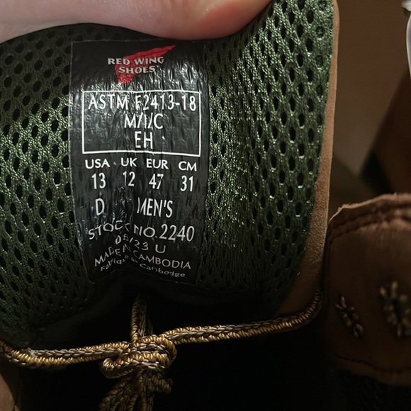 Men’s Size 13 Non-Metallic Toe, Waterproof 2240 Red Wing Work Boots NIB - Picture 6 of 9